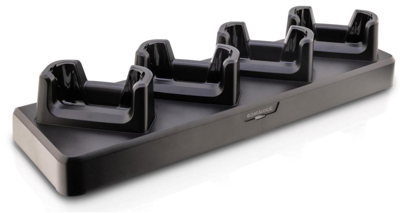 Datalogic Dock, 4-Slot Charging/Data (Ethernet) for Memor 12/17 and 30/35 (requires 94ACC0380 power supply regional power cord CAIEC)