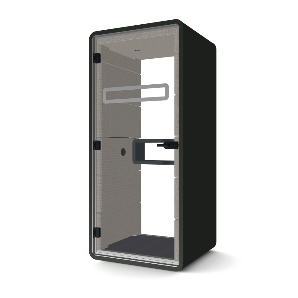 hushoffice Phone Pod 1 Person in Petrus Icycle - Cosmos Grey Case