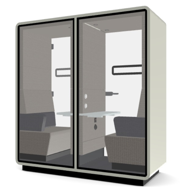 hushoffice Twin Pod in Petrus Icycle and Night - White Case