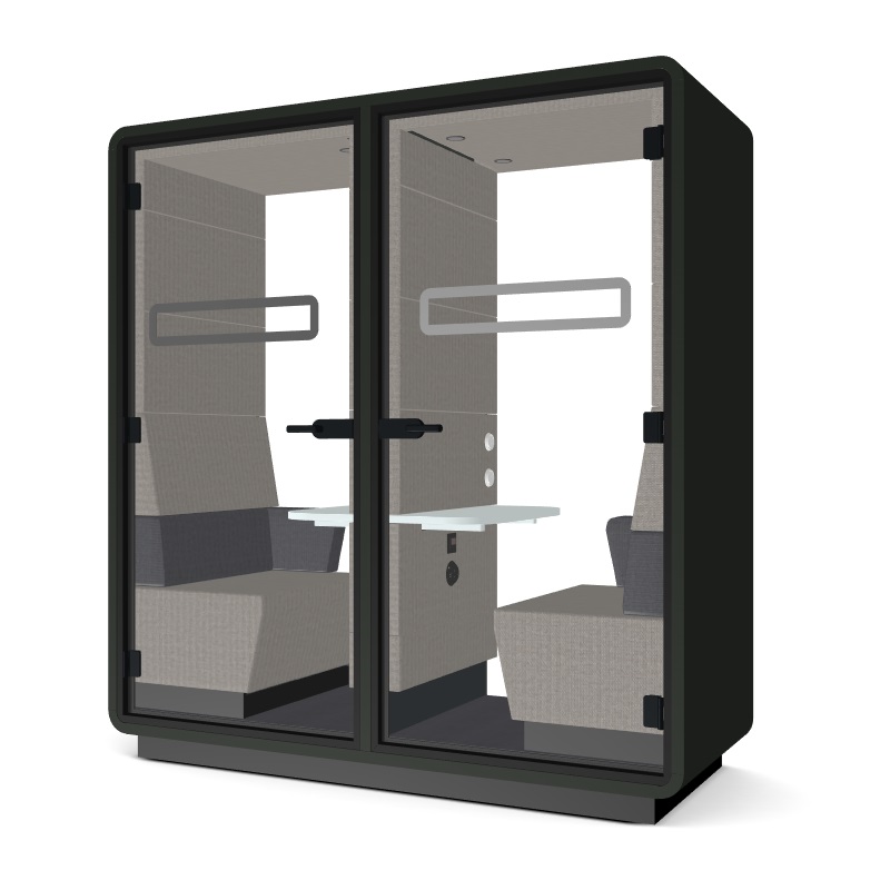 hushoffice Twin Pod in Petrus Night and Icycle - Cosmos Grey Case
