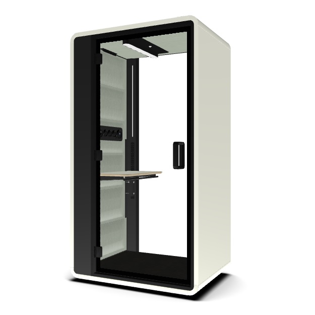 hushoffice Free Small Pod Light Grey/White