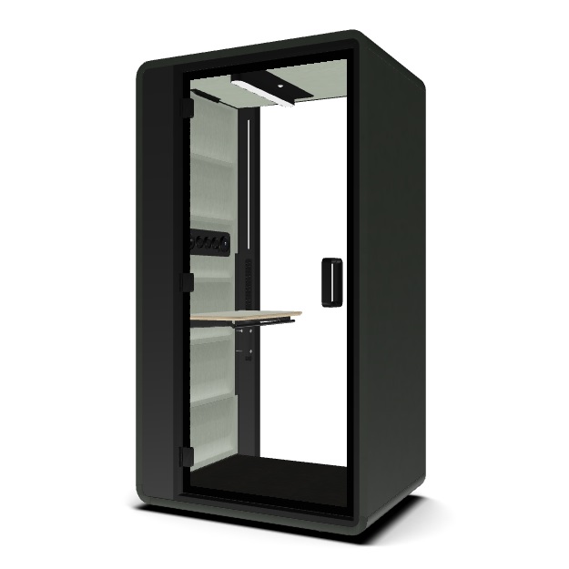 hushoffice Free Small Pod Light Grey/Cosmos Grey