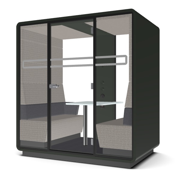 hushoffice Meet Pod 4 Persons in Petrus Icycle and Night - Cosmos Grey Case