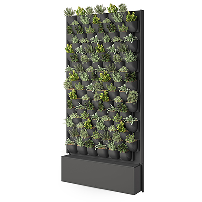 hushoffice Green Wall 1110 X 220 X 2210MM, Cosmos Grey