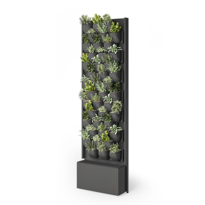 hushoffice Green Wall 640mm x 220mm x 2150mm - Cosmos Grey