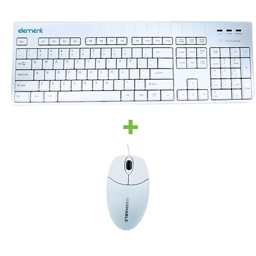 ELEMENT KEYBOARD ECT104-BL 104KY IP68 WHI + MOUSE