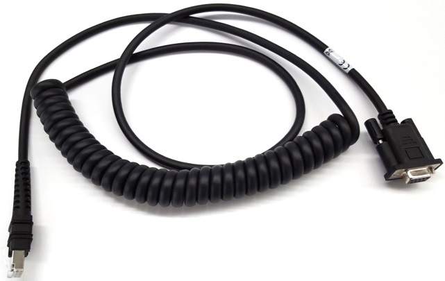 ZEBRA CABLE DATA SCANNER RS232 2.8M COILED
