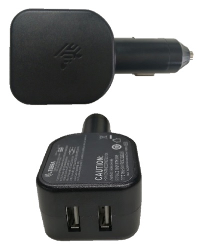 ZEBRA CIGARETTE LIGHTER PLUG TO 2X USB-A 5V/2.5A