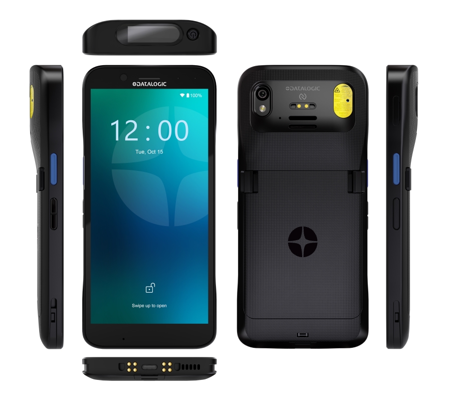 Datalogic Memor 12 Full Touch PDA, NA+ROW, Wi-Fi6E, 6GB/64GB, 2D, Standard Range Imager, Green Spot, Android 13, GMS (incl. Battery)