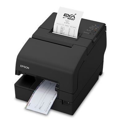 EPSON TM-H6000V. Built-in USB/Ethernet, Serial + (NFC/Bluetooth), Up to 350mm/s, With MICR and Endorsement Printing. (Requires CAIEC)