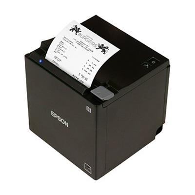 EPSON TM-M30II Black Receipt Printer with Built-In USB & Ethernet. Includes AC Adaptor & Cable