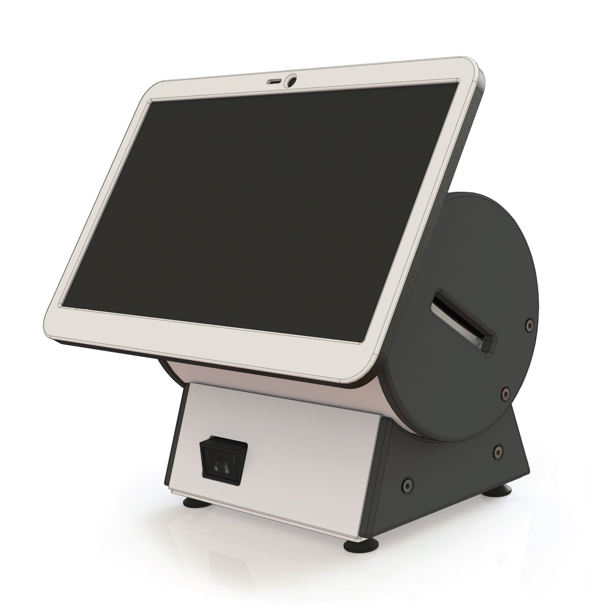 KIOSK DESK-TIDY 15IN TOUCH PC W10 W/PTR+2D