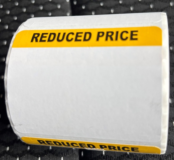 LABEL REDUCED-PRICE 55X45 300R 25MM YELLOW