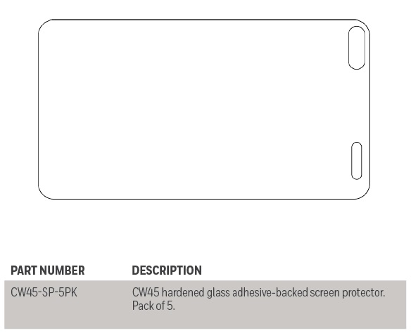 HONEYWELL SCREEN PROTECTOR 5/PK CW45