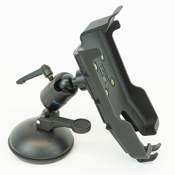 Gamber-Johnson Cradle TC22/TC27 with rugged boot w/Zirkona medium joiner + suction cup mount