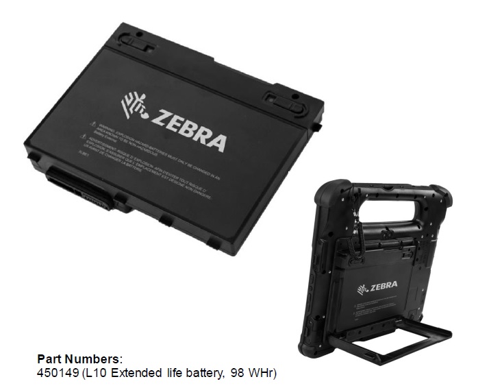 Zebra Extended Battery 98 WHR L10 - Lithium Ion