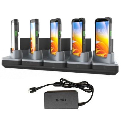 ZEBRA MULTIDOCK KIT CHARGE+BATT 5-BAY TC501 W/BOOT