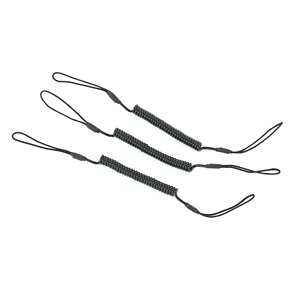 Zebra Tether for TC7X, Coiled, Black, 3/Pk