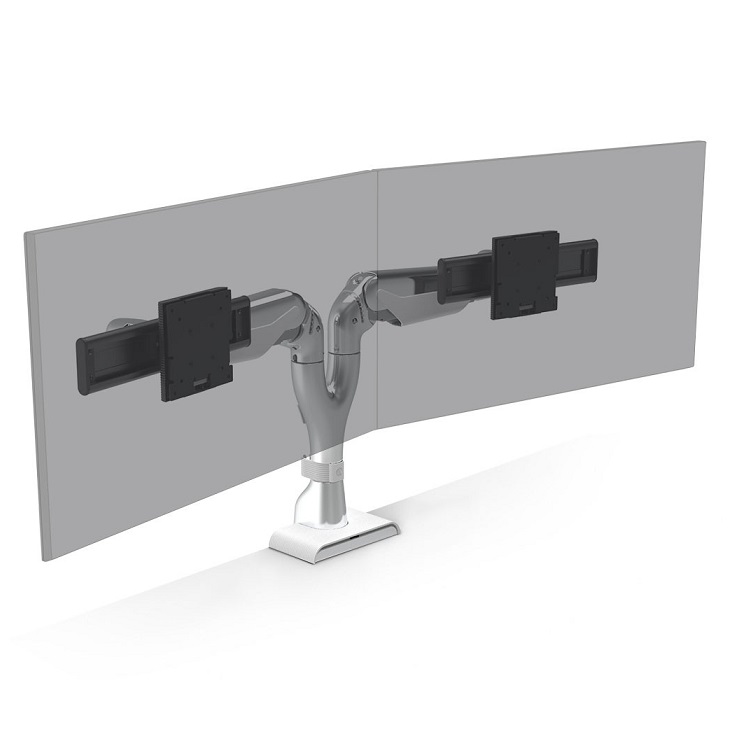 HAT MONITOR ARM E5 DUAL WHITE