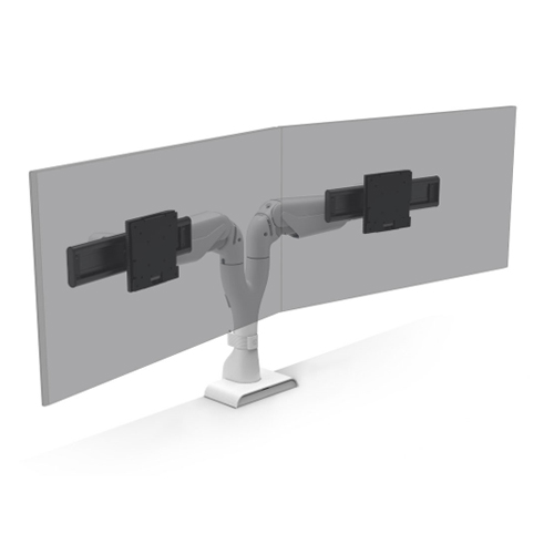 HAT MONITOR ARM E5 DUAL WHITE