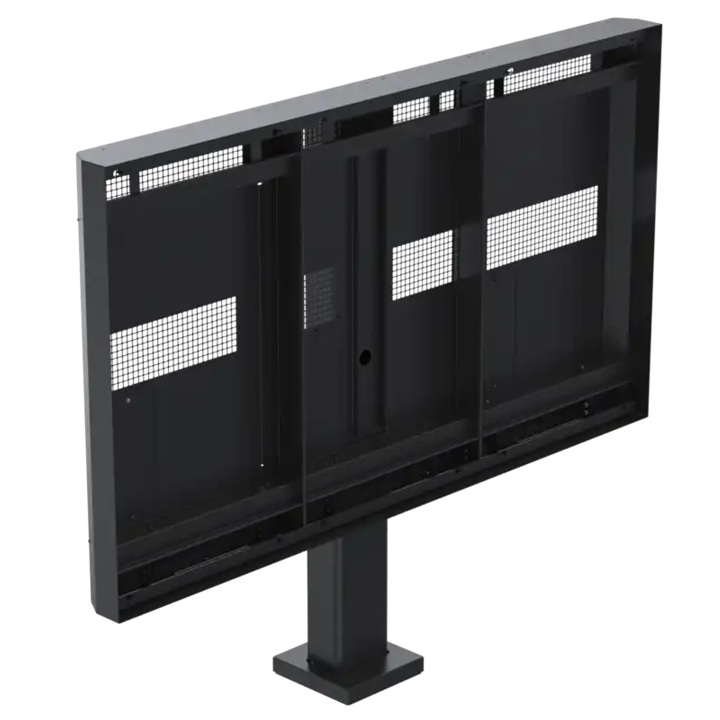 SPACEPOLE OUTDOOR MENU BOARD TRIPLE +FC OH55DX BLK
