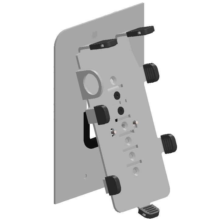 SPACEPOLE NON-TILT PLATE+M-GRIP BLK VERIFONE P400