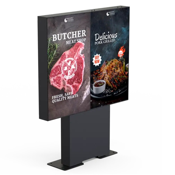 SPACEPOLE OUTDOOR ENCLOSURE DOUBLE SIDE-BY-SIDE GY