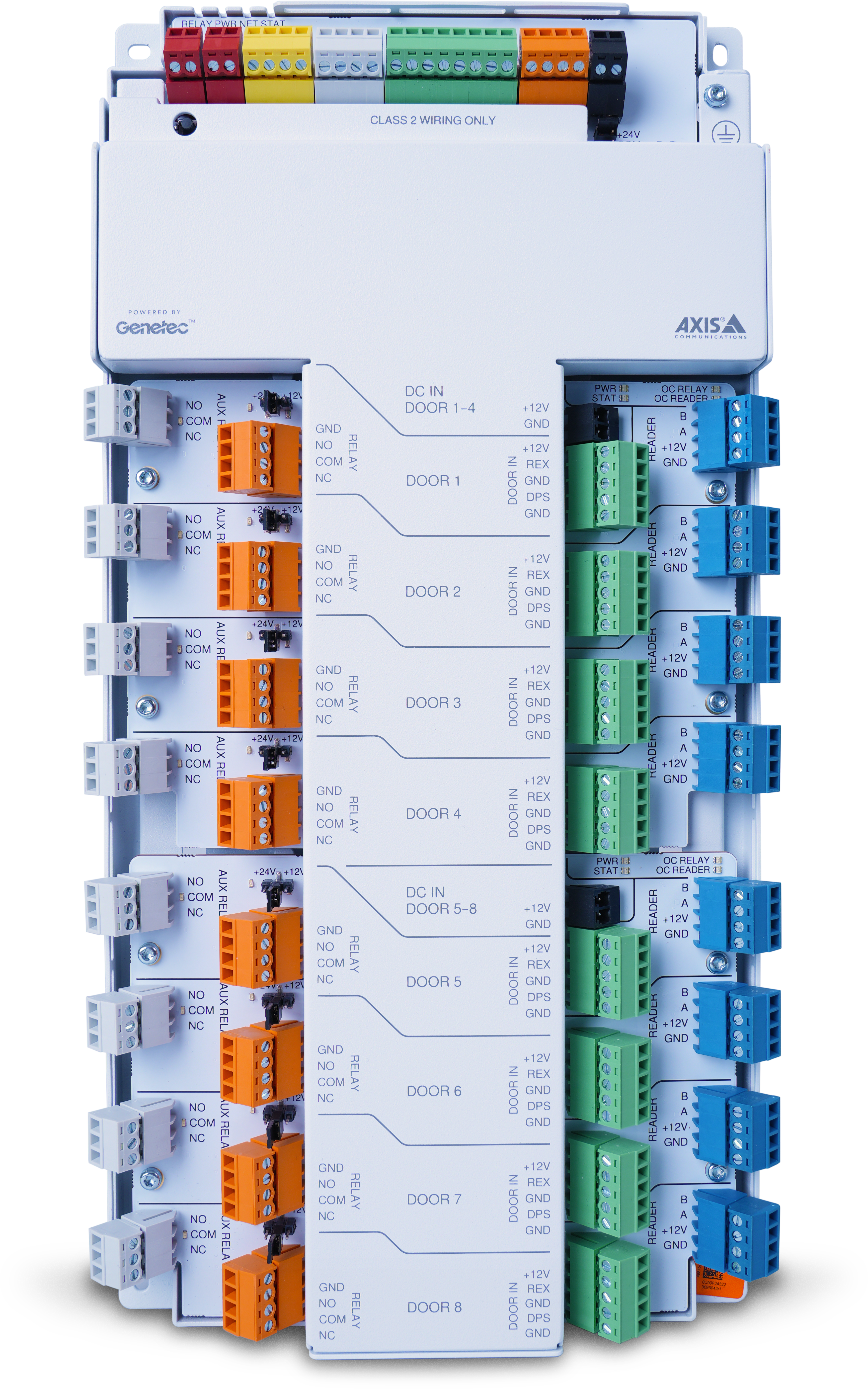 Axis A1810 Controller Powered by Genetec™ – 8-door, supports up to 16 OSDP readers. Softwire ACAP Included.