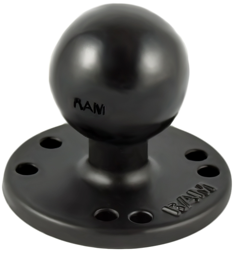 RAM MOUNT BASE ROUND 2.5IN AND BALL 1.5IN