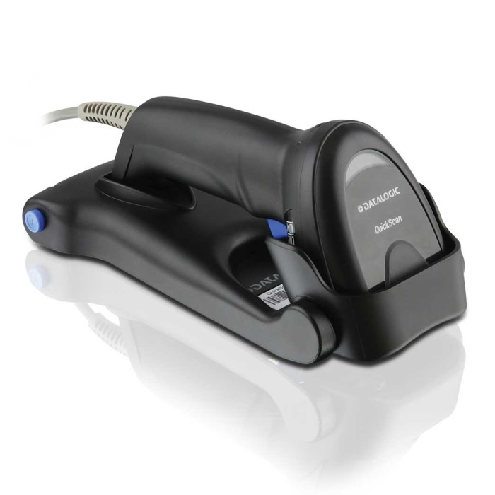 Datalogic QuickScan QD2220 Black 1D Linear Imager, USB, Barcode Scanner Kit (includes scanner, USB cable 90A052065 and stand STD-QW25-BK)