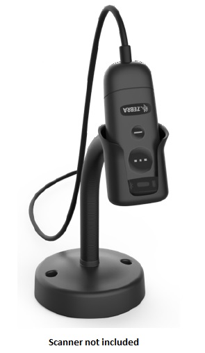Zebra Gooseneck Intellistand Weighted in Black for Corded CS6080