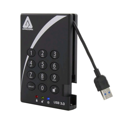 APRICORN SECURE STORAGE PADLOCK 4TB-SSD USB3 AES