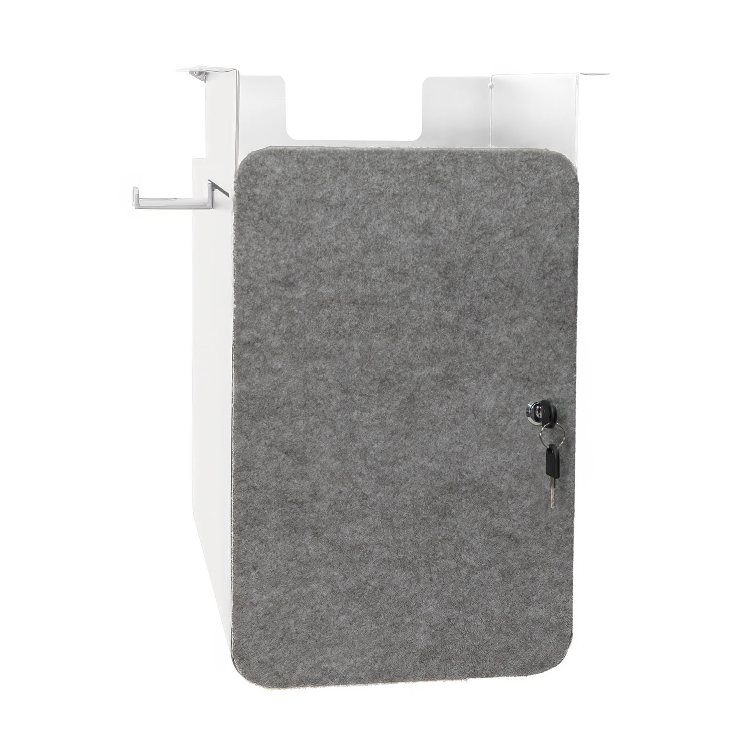 HAT STORAGE UNDER DESK LOCKER WHITE/GREY