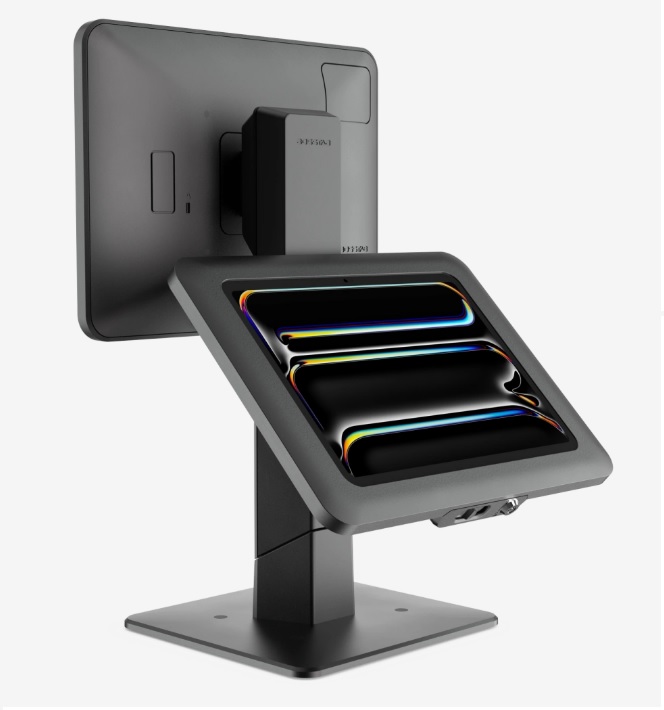 Bosstab Dual iPad Stand | Gemini Freestanding Black | Upper Holder: 10.9/11" iPad & Lower Holder: 10.9/11" iPad