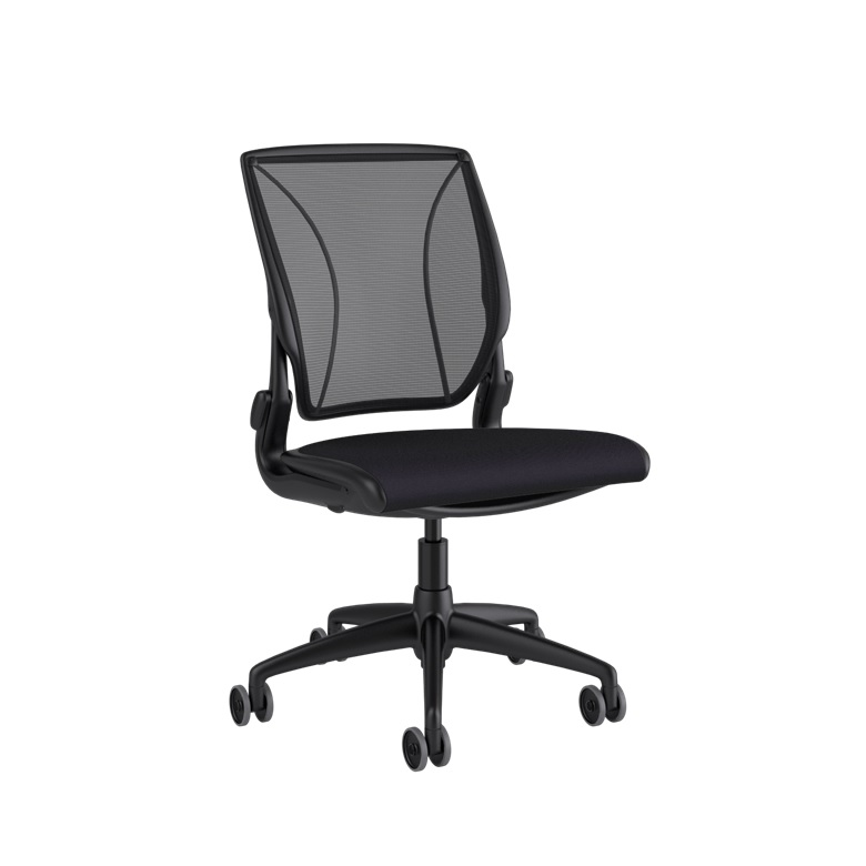 HUMANSCALE CHAIR WORLD ARMLESS MESH OXYGEN BLACK