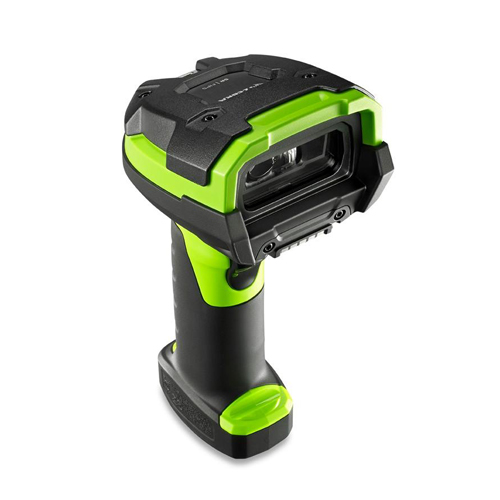 Zebra LI3608 Black/Industrial Green Standard Range 1D Handheld Rugged Barcode Scanner Kit – Scanner & Shielded USB High Current Cable Included