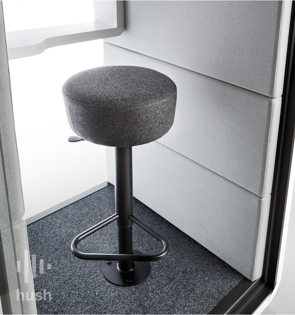 hushoffice Pod Stool Cosmos Grey