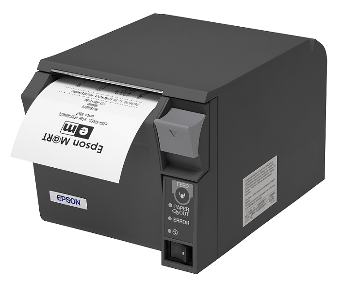 EPSON TM-T70II Dark Grey Under-Counter Compact Thermal Receipt Printer,  Powered USB. No Power Supply